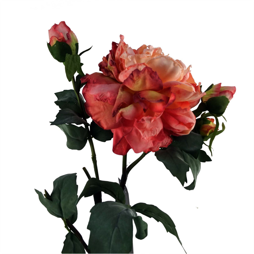 6 x 60cm Peony Artificial Flower Pink - 6 flowers 18 buds - Premium Quality