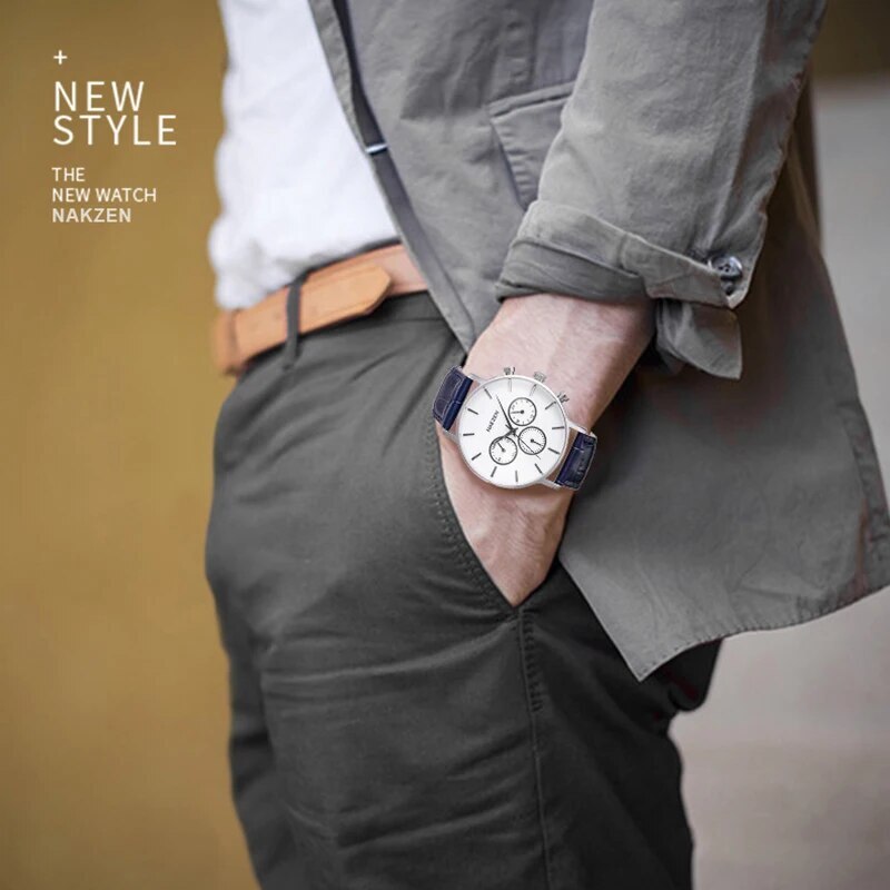 NAKZEN Men Fashion Sport Quartz Simple Clock Business Mens Watches Top Brand Luxury Waterproof Wrist Watch Relogio Masculino 5053