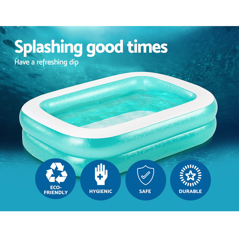 NNEDSZ Kids Pool 200x146x48cm Inflatable Above Ground Swimming Pools 450L