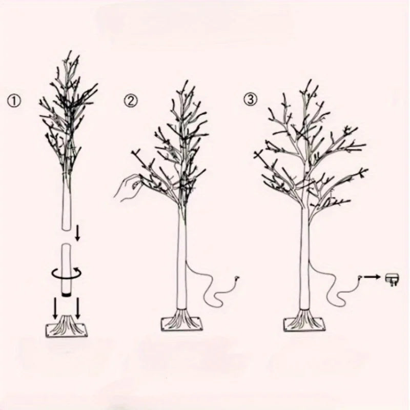 Birch Tree LED Light Decoration