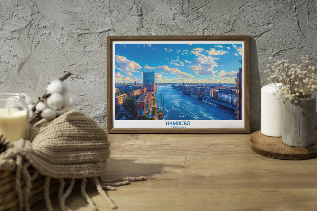 Hamburg Travel Poster - Hamburg Poster - Germany Wall Art - Elbphilharmonie - Germany Art Lover Gift