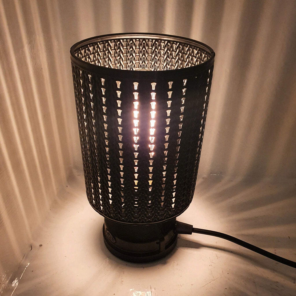Antique Brass Table Lamp Black Cage Design ~4076