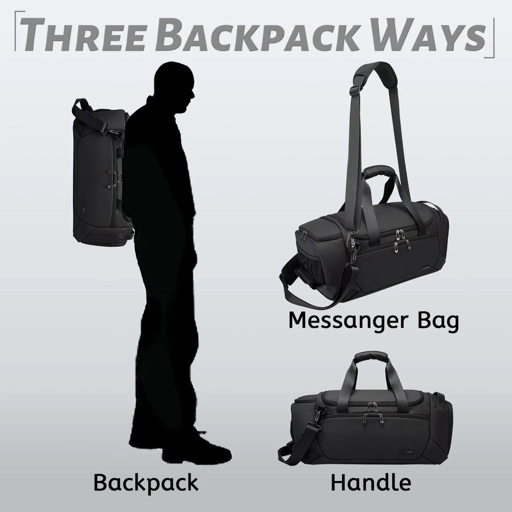 21-Inch Waterproof Duffel Travel Bag Black