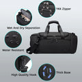 21-Inch Waterproof Duffel Travel Bag Black