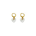 Mother of Pearl Heart Earrings