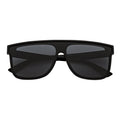 AEON - Square Flat Top Shield Polarized Sunglasses Mono  Black Smoke