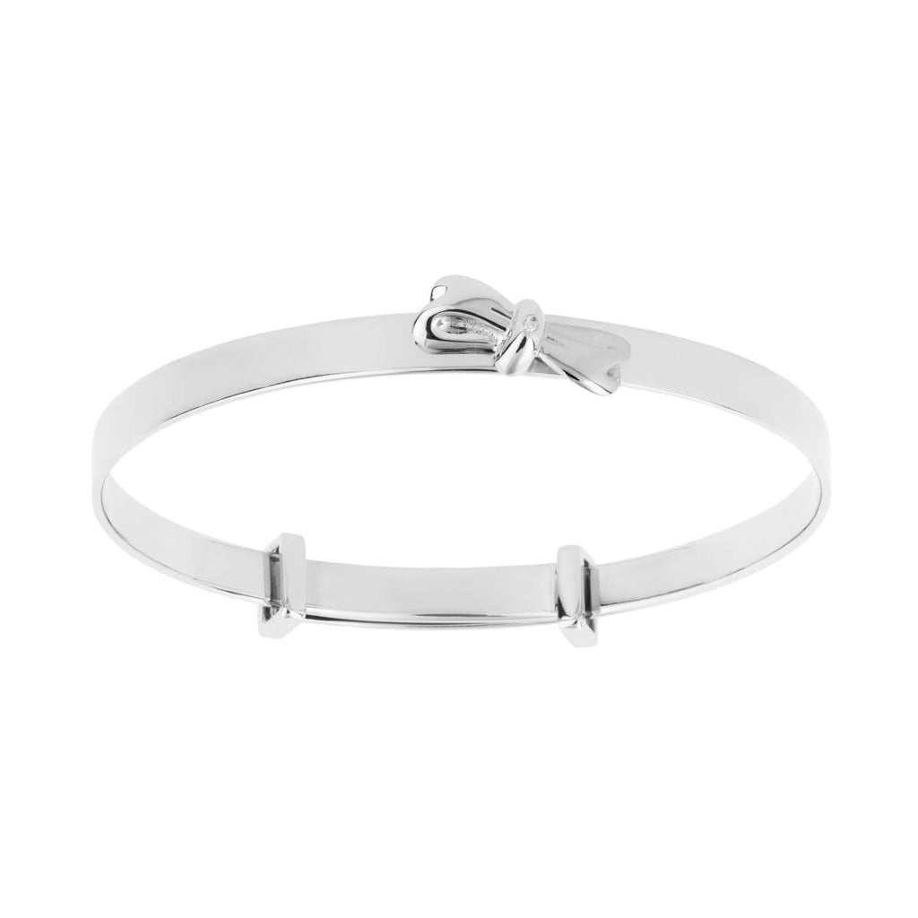 D For Diamond Bow Expanding Bangle with Diamond