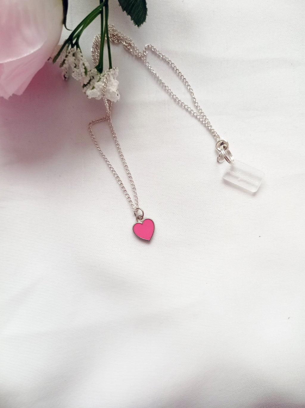 Rose Pink Heart Necklace, Playing Cards inspired Queen of Hearts | by lovedbynlanla