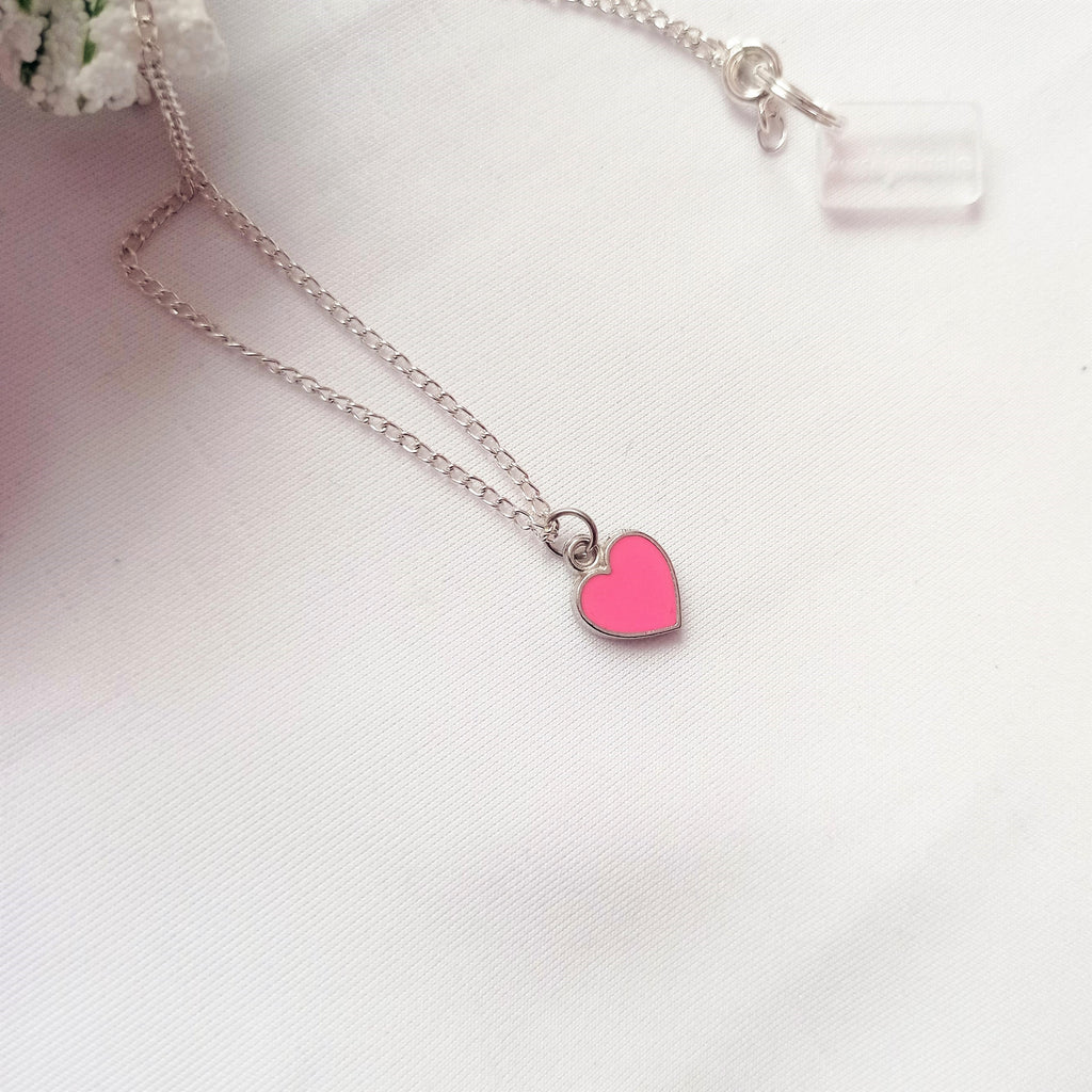 Rose Pink Heart Necklace, Playing Cards inspired Queen of Hearts | by lovedbynlanla