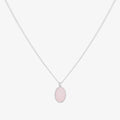 Gemstone oval pendant necklace